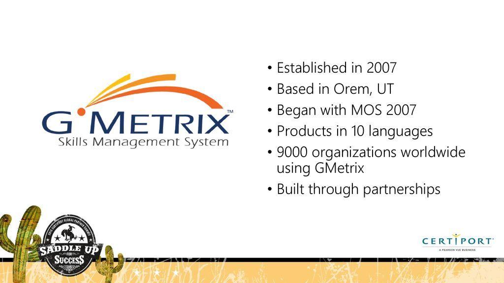 GMetrix Logo - Thor Christianson CEO, of sorts GMETRIX LLC 23 November ppt download