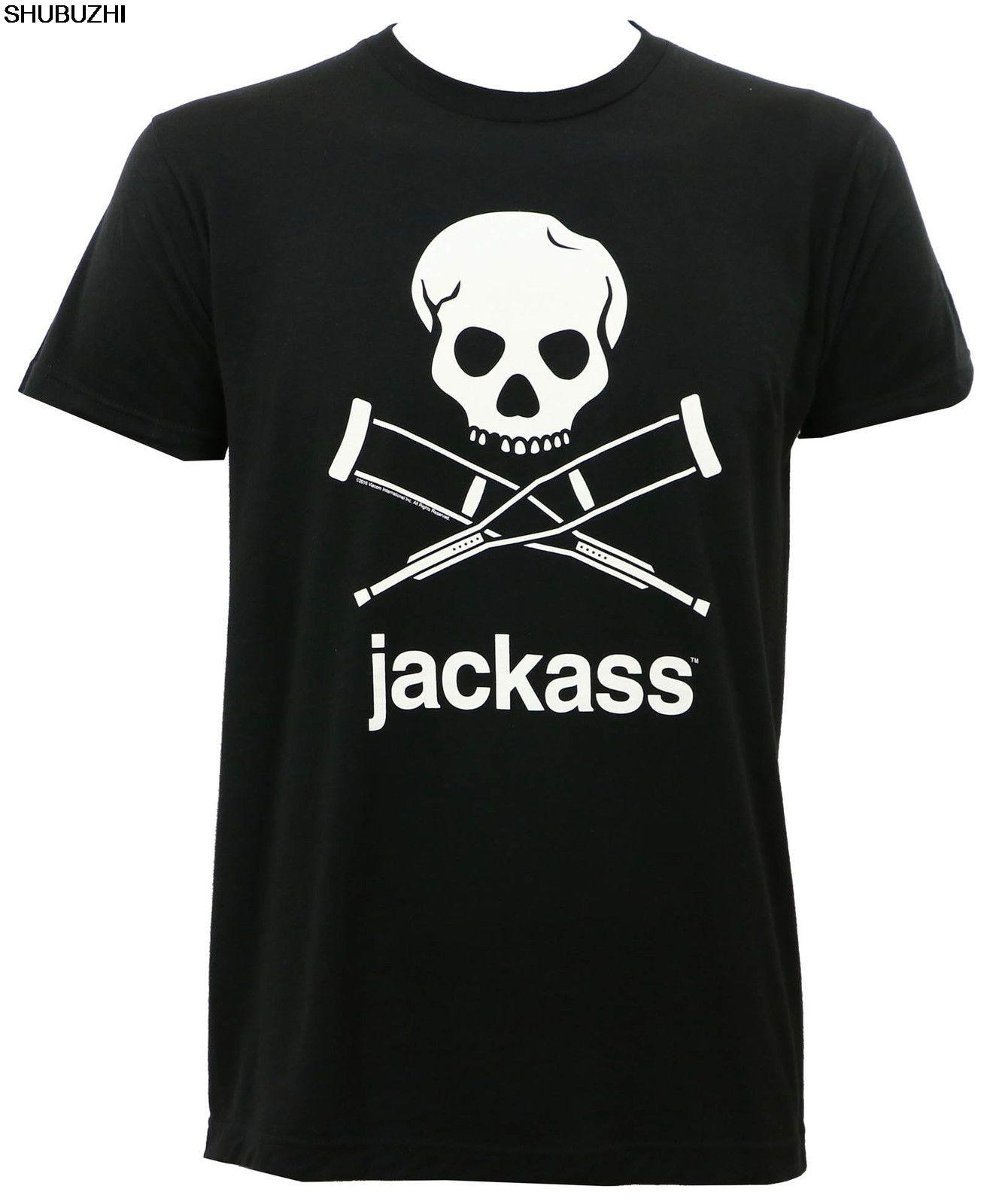 Jackass Logo - Authentic JACKASS Skull Logo Slim Fit T Shirt S M L XL 2XL 3XL NEW Men Adult Slim Fit T Shirt New Arrival Men'S Short Sbz4136