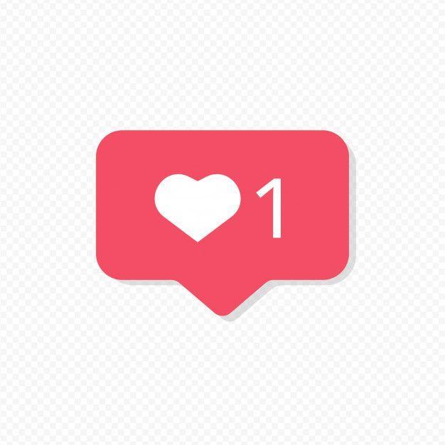 Notification Logo - Instagram like notification Free Vector. Hearts Gallery in 2019