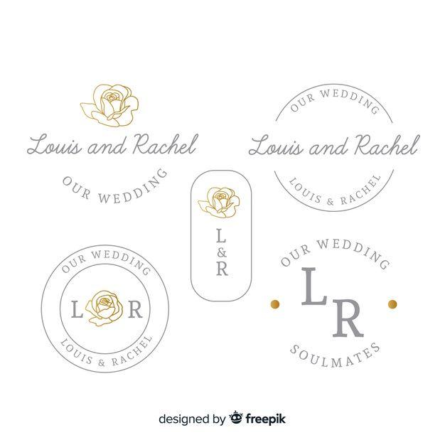 Andrachel Logo - Wedding monogram logo template collection Vector | Free Download