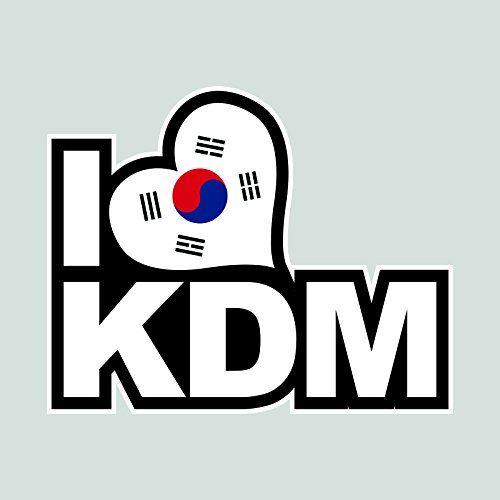 KDM Logo - Korean Flag I Love KDM Sticker Die Cut Decal Self Adhesive Vinyl FA Vinyl