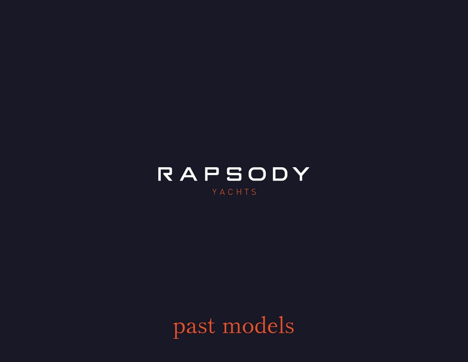 Rapsody Logo - Rapsody Yachts Past Models