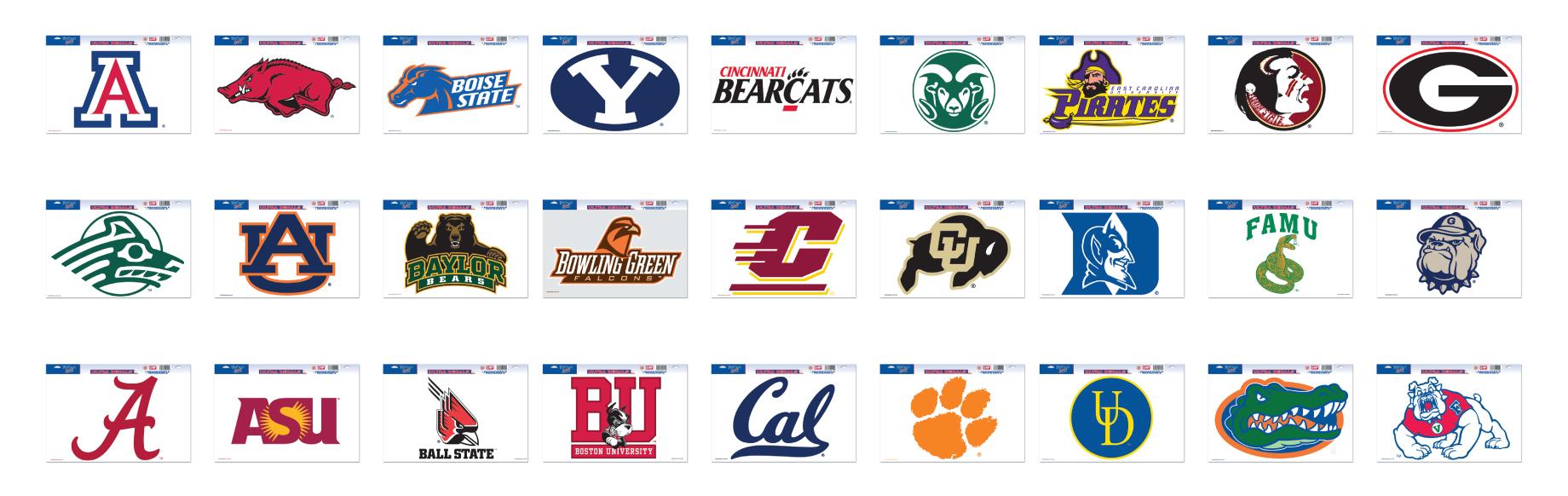 Collegiate Logo - NCAA Cornhole Decals