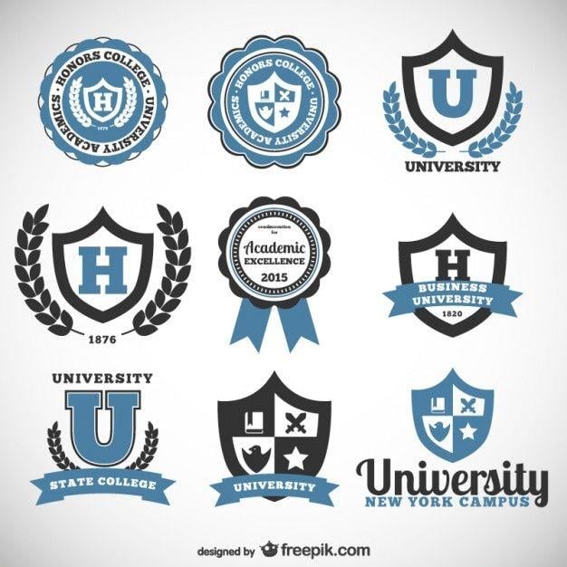 Collegiate Logo - University and college badges Vector | Free Download