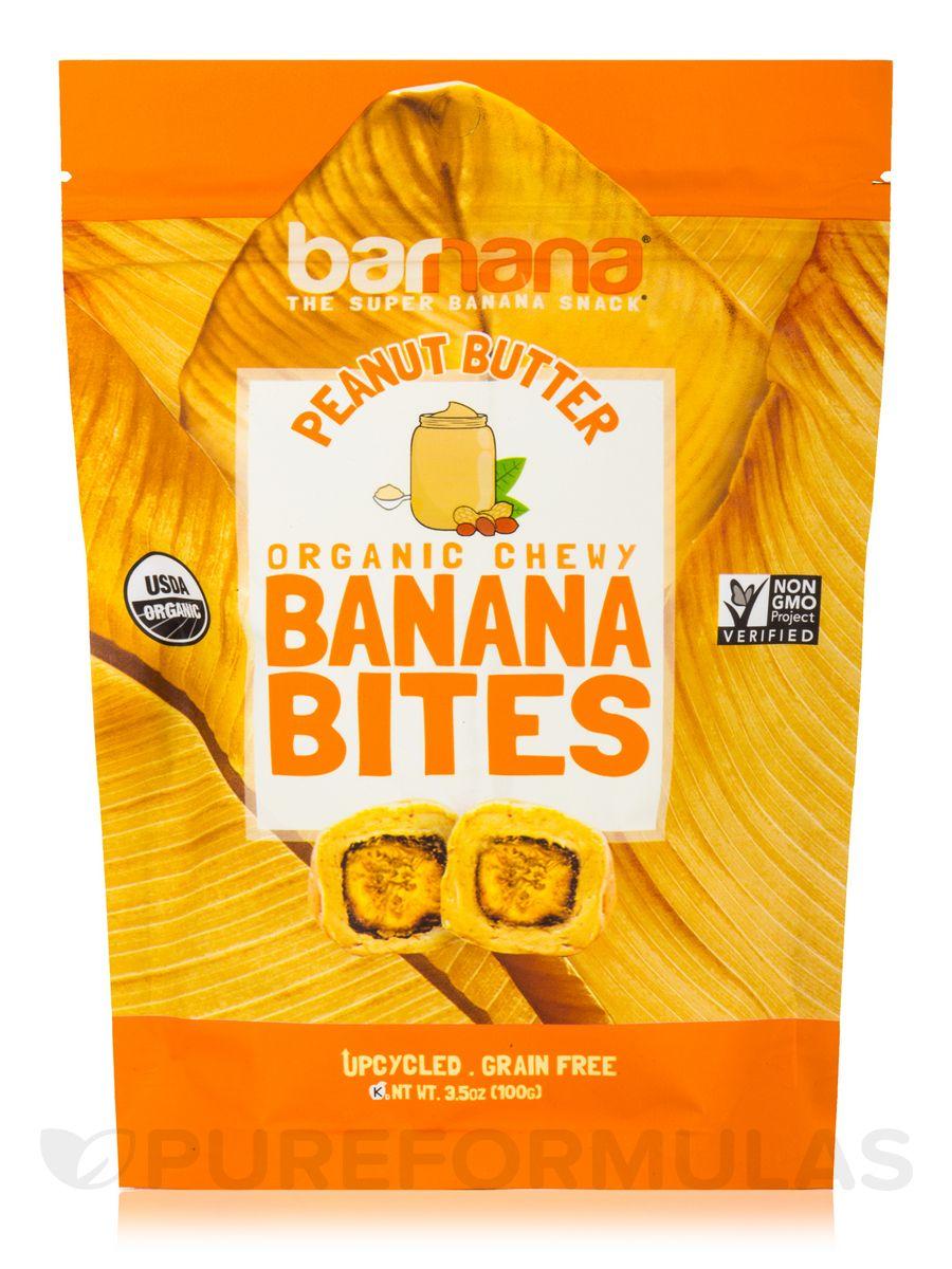 Barnana Logo - Organic Peanut Butter Chewy Banana Bites - 3.5 oz (100 Grams)