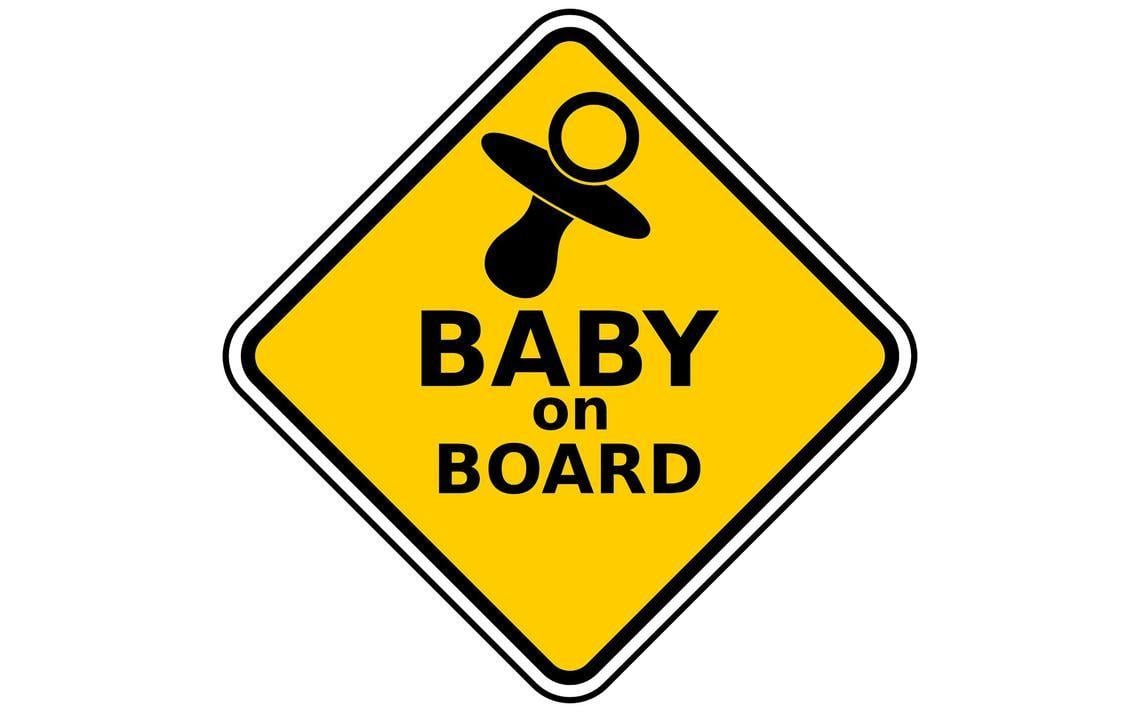 Cutesy Logo - That cutesy 'Baby on Board' decal embodies the enduring terror