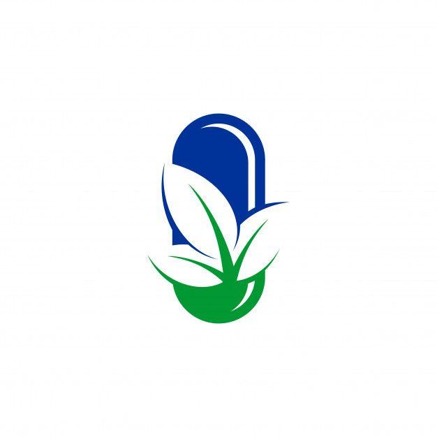 Capsule Logo - Leaf capsule logo Vector | Premium Download