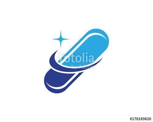 Capsule Logo - Pharmacy Capsule Logo Design Template Stock Image And Royalty Free