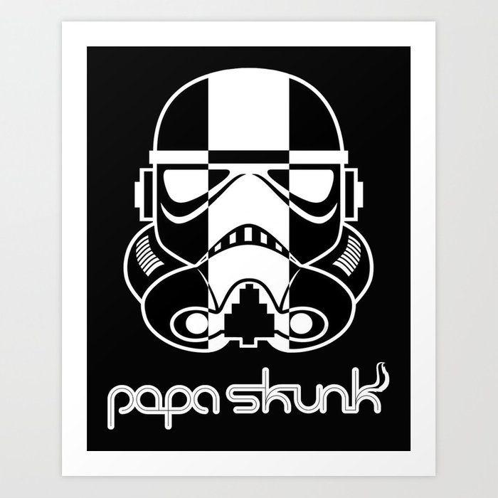 Skunk Logo - Skunk Trooper w/ Papa Skunk Logo Art Print by papaskunk