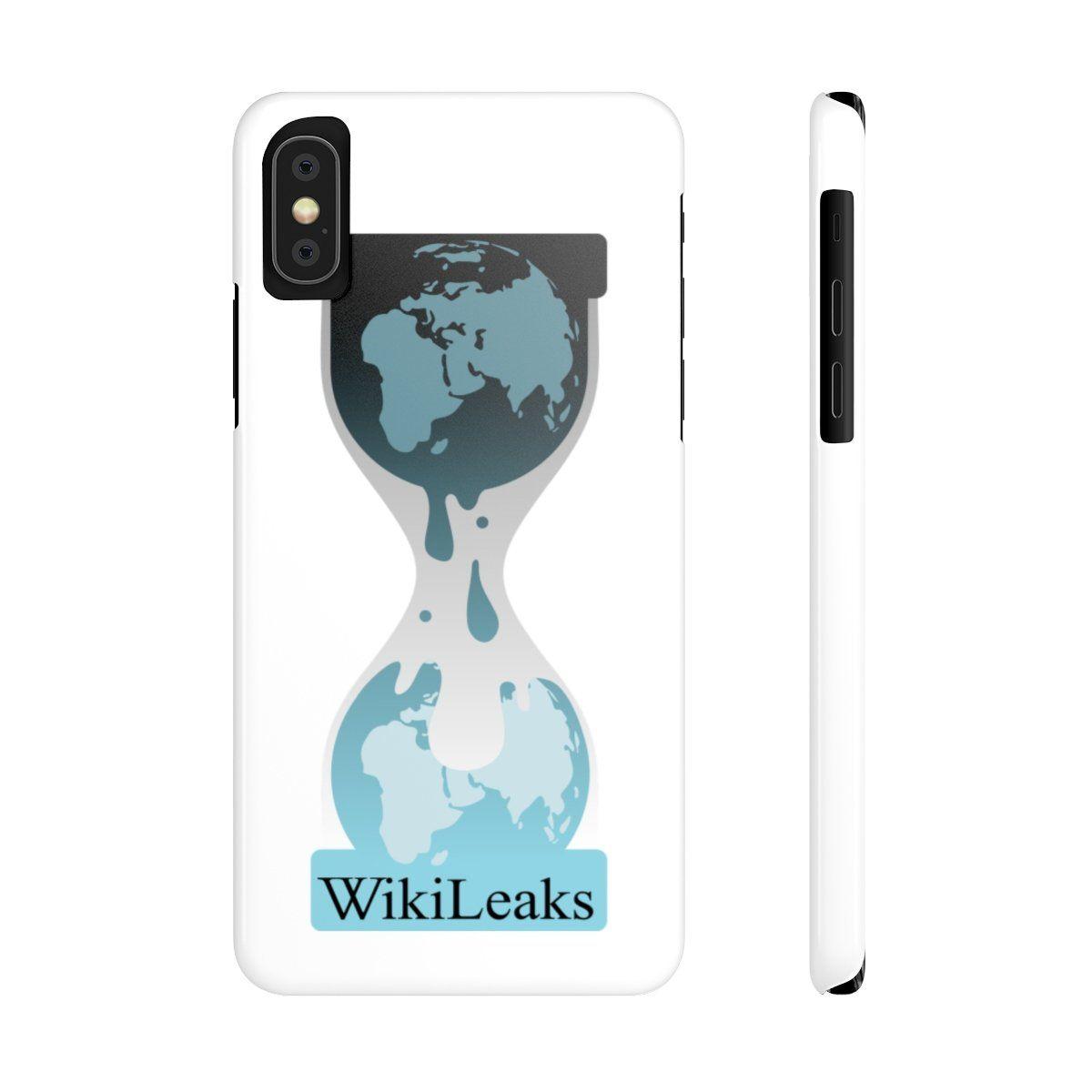 WikiLeaks Logo - WikiLeaks Hourglass Logo - Slim Phone Case – WikiLeaks Shop