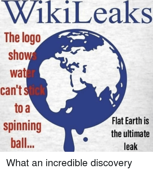 WikiLeaks Logo - WikiLeaks the Logo Shows Water Can'ts to a Spinning Ball Flat Earth ...