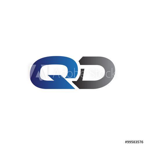 QD Logo - Simple Modern letters Initial Logo qd this stock vector