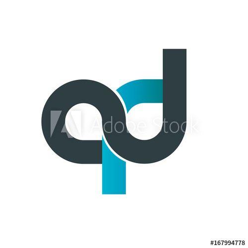 QD Logo - Initial Letter QD Rounded Design Logo this stock vector
