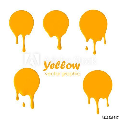 Yolk Logo - Dripping paint round icons. Current circle. Current yellow yolk logo