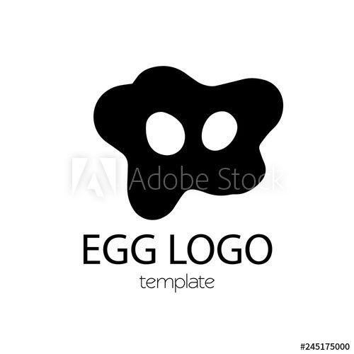 Yolk Logo - Eggs two yolk logo element isolated black vector - Buy this stock ...