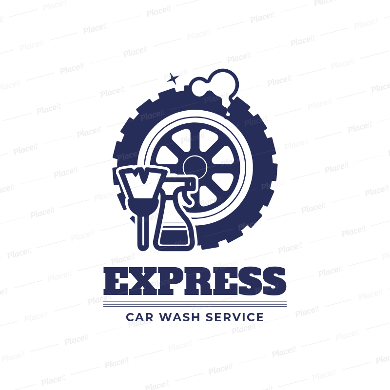 Wash Logo - Express Car Wash Logo Maker 1753