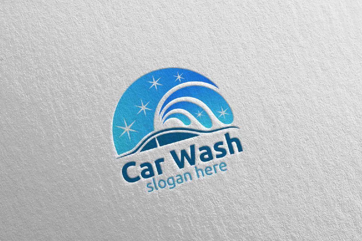 Wash Logo - Car Wash Logo, Cleaning Car, Washing and Service Logo 2