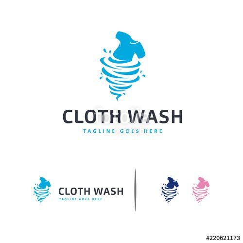 Wash Logo - Cloth Wash logo designs concept, Laundry logo template Stock image