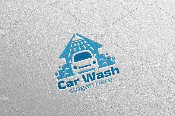 Wash Logo - Car Wash Logo, Cleaning Car Logo 5