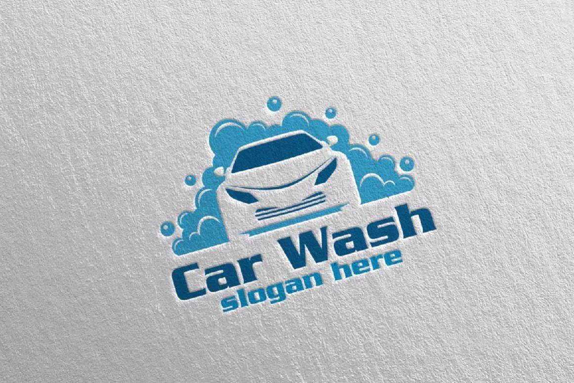 Wash Logo - Car Wash Logo, Cleaning Car, Washing and Service Logo 9