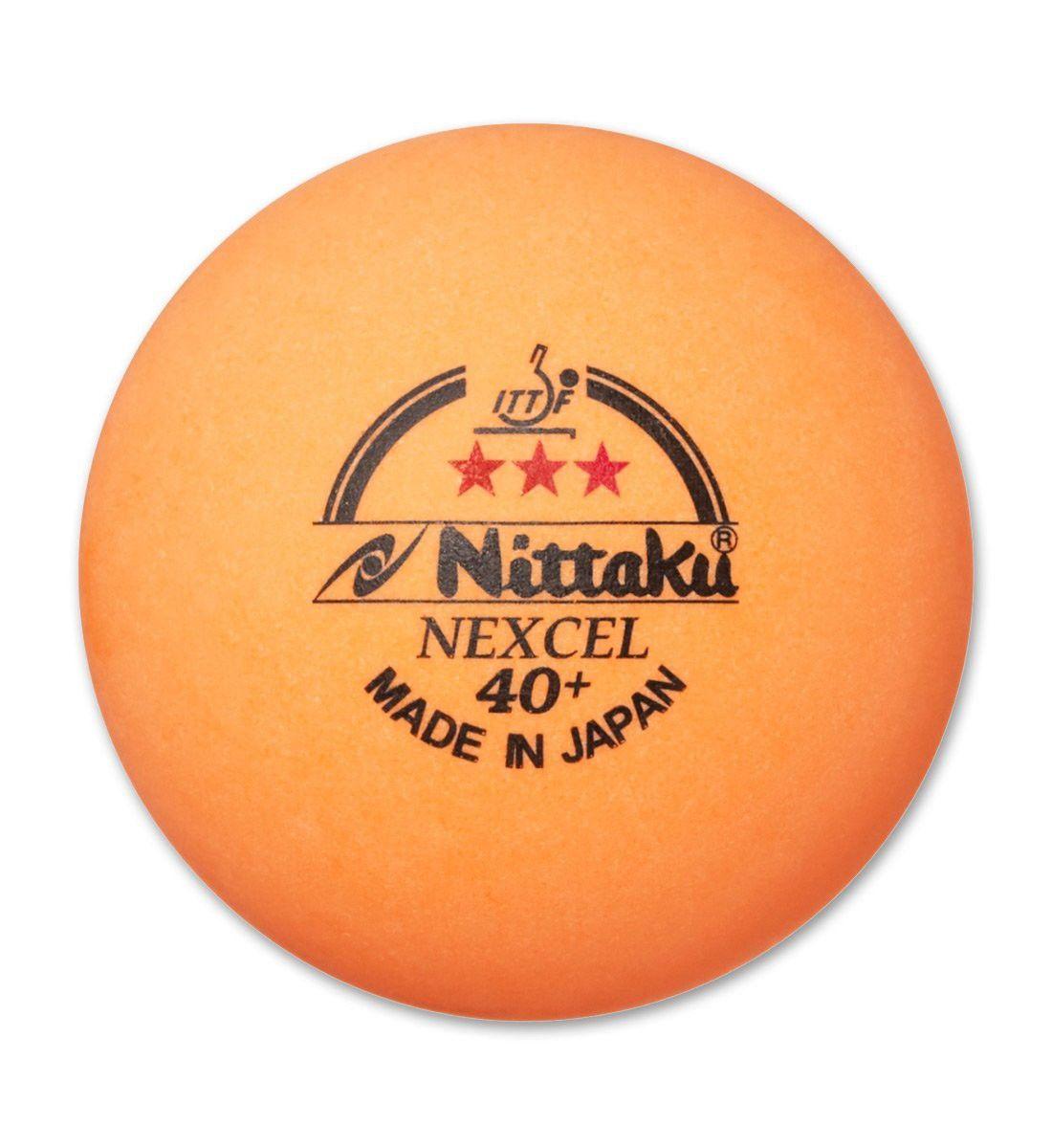 Nittaku Logo - Nittaku 3-Star Nexcel 40+ Orange Balls - Pack of 12 - Megaspin.net
