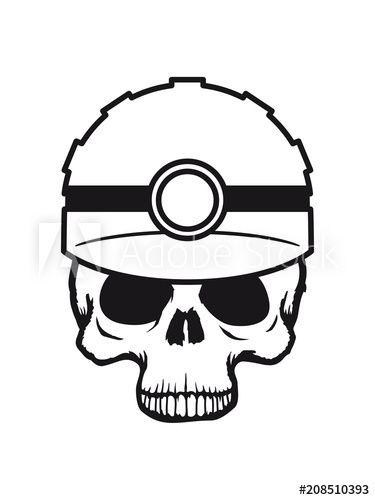 Schutz Logo - tot totenkopf skelett schädel kopf knochen helm lich taschenlampe