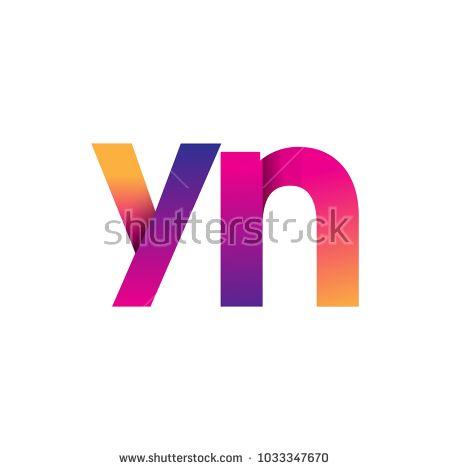 Yn Logo - Initial Letter YN Logo Lowercase, magenta and orange, Modern and ...