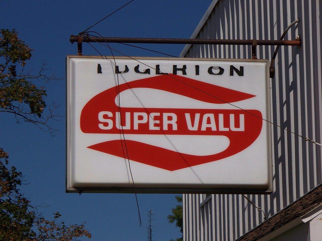 Edgerton Logo - OH Edgerton Super Valu. Plastic Super Value sign