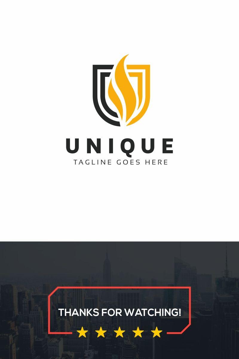 Unique U Logo - Unique U Letter Fire Logo Template