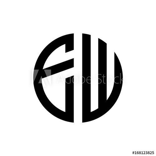 EW Logo - initial letters logo ew black monogram circle round shape vector ...