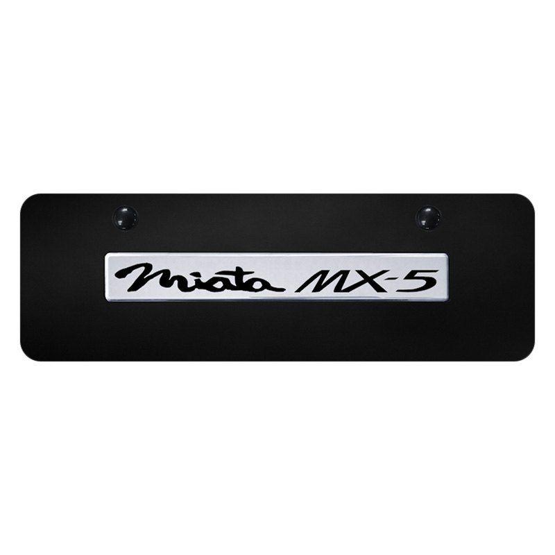 MX-5 Logo - Autogold® - License Plate with 3D Chrome Miata MX5 Logo