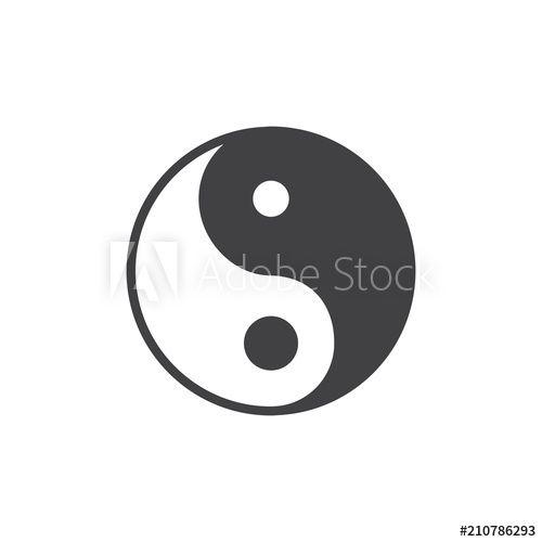 Taoism Logo - Yin yang vector icon. filled flat sign for mobile concept and web ...