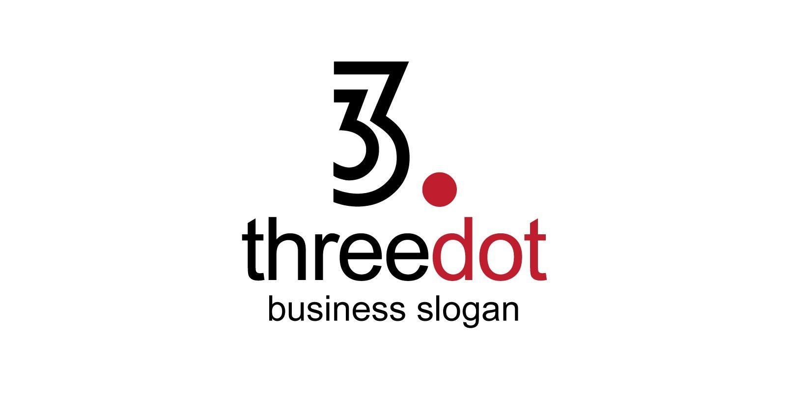 Three Logo - Threedot Three Number Logo
