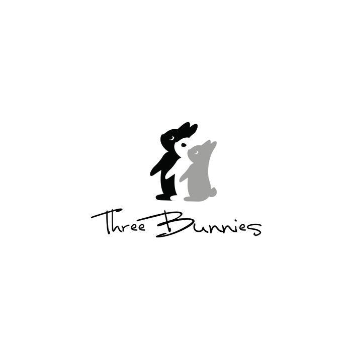 Three Logo - Three Bunnies Rabbit Logo Design | Logo Design | Food logo design ...