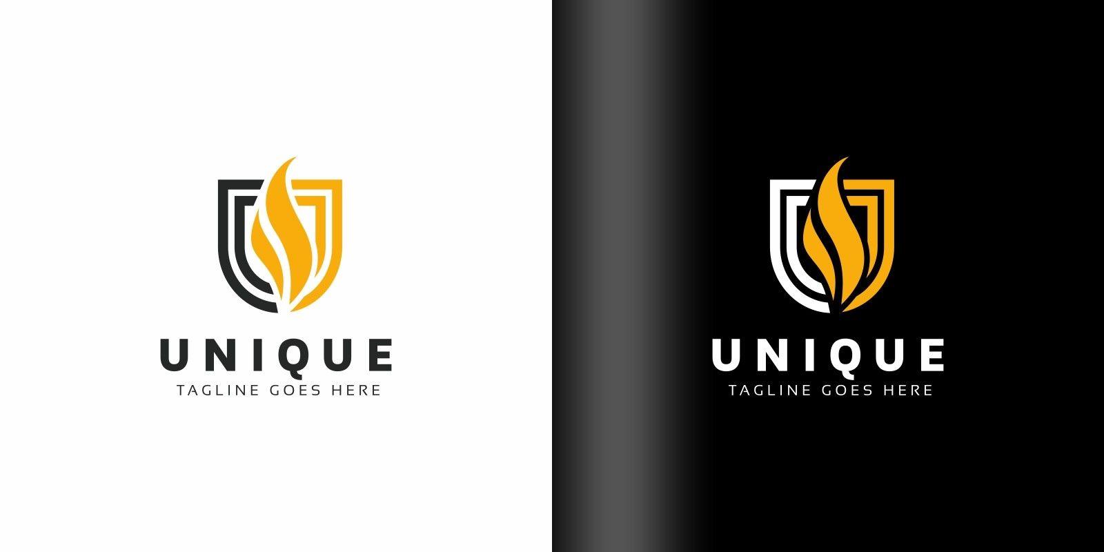 Unique U Logo - Unique Fire U Letter Logo