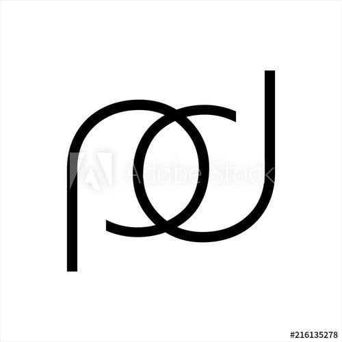DOP Logo - pd, pod, dp, dop initials line art geometric company logo this