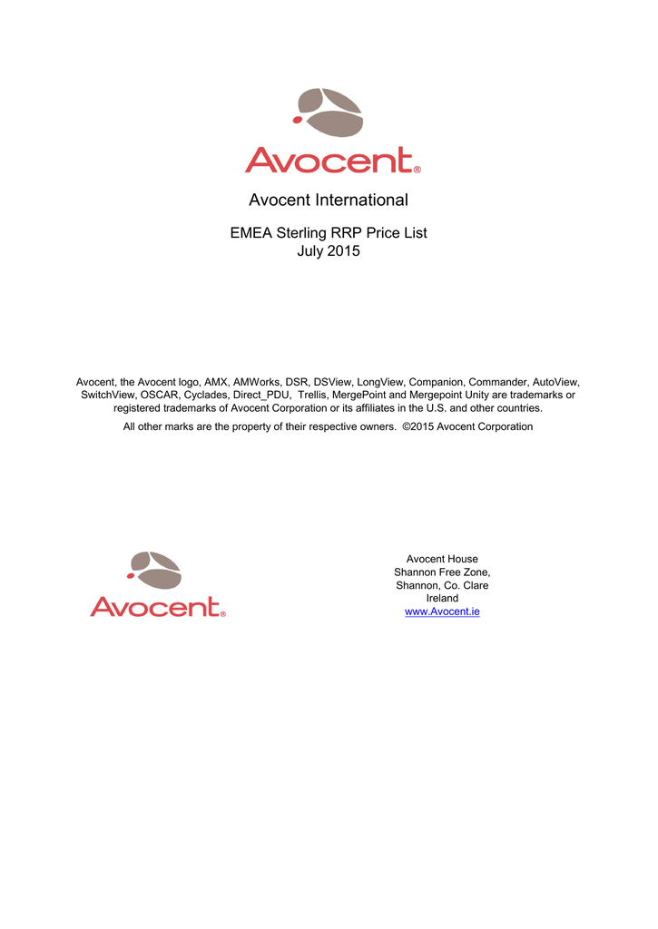 Avocent Logo - Avocent International | manualzz.com