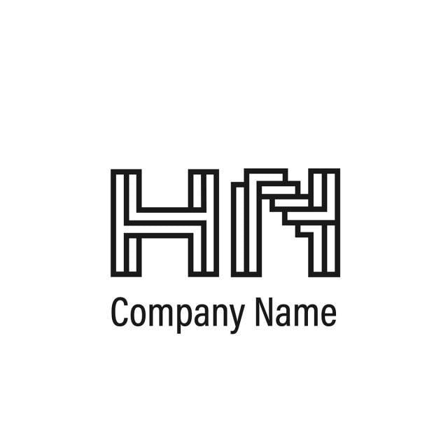 Hn Logo - Initial Letter HN Logo Template Template for Free Download on Pngtree