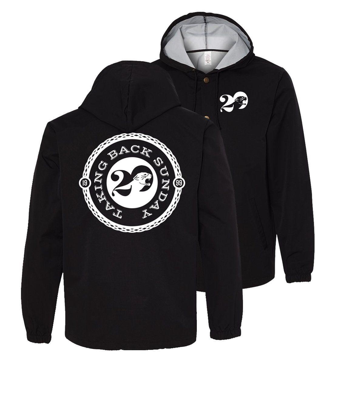 Coat Logo - Taking Back Sunday Twenty Logo Hooded Windbreaker Jacket