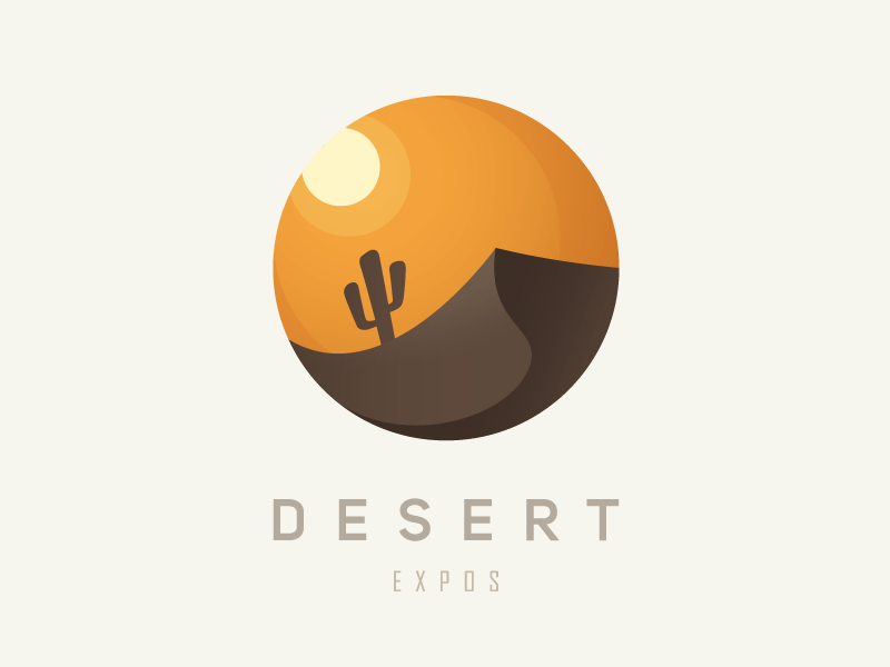 Desert Logo - Logo Mark - Desert Expos by Usama Awan on Dribbble
