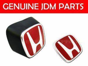 Dc5 Logo - JDM Red-h Front & Rear Emblem Acura Integra RSX Dc5 05-06 by Honda ...