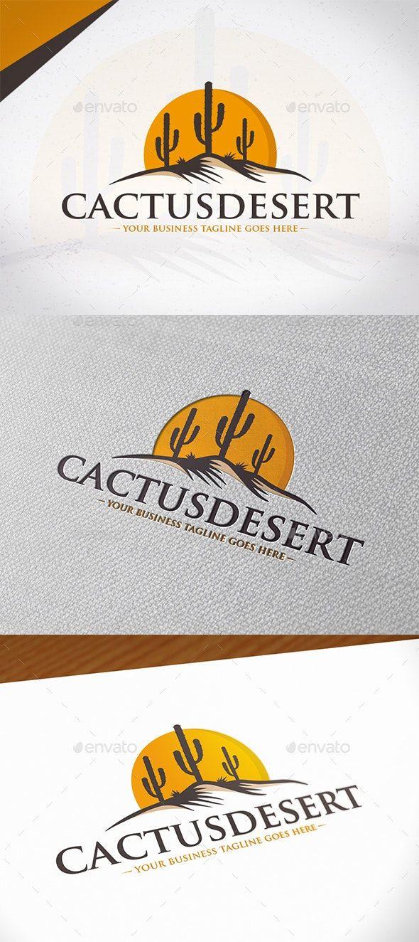 Desert Logo - Cactus Desert Logo Design