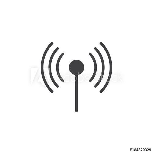 Antenna Logo - Wifi antenna icon vector, filled flat sign, solid pictogram isolated ...
