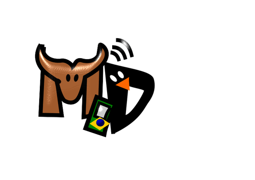 Tux Logo - Gnu and tux logo. Public domain vectors