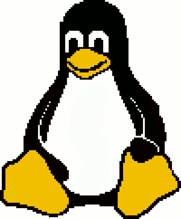 Tux Logo - Inspired from an arch Linux logo in pixel art, i tried to make a tux ...