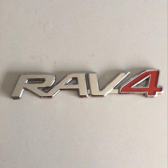 RAV4 Logo - US $1.85 7% OFF|ABS Chrome for Toyota RAV4 logo Trunk Lid Emblem Badge  Sticker Logo Decal Nameplate car styling-in Car Stickers from Automobiles &  ...