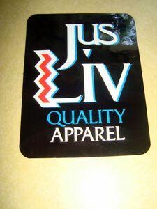 Jslv Logo - Details about JSLV RARE JUS LIV QUALITY APPAREL LOGO SQUARE SKATEBOARD  STICKER