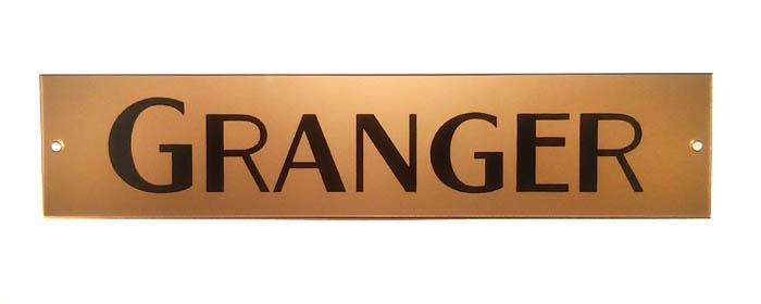 Granger Logo - Granger Block Logo Plate - Large [GRANGER_BLOCK_LOGO_2] - $14.95 ...
