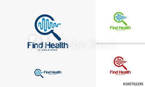 Research Logo - Find Health logo designs concept, Health Research logo template ...