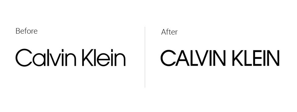 Klein Logo - Fashion brand Calvin Klein launches their new logo. | Truly Deeply ...